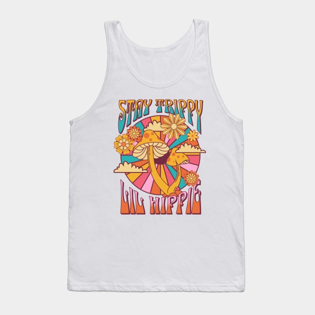 Stay trippy lil hippie cool 70s design Tank Top by Creativity Apparel